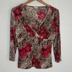 Vintage Y2K Floral Top Phoebe Buffay Friends Blouse Rose Indie Large